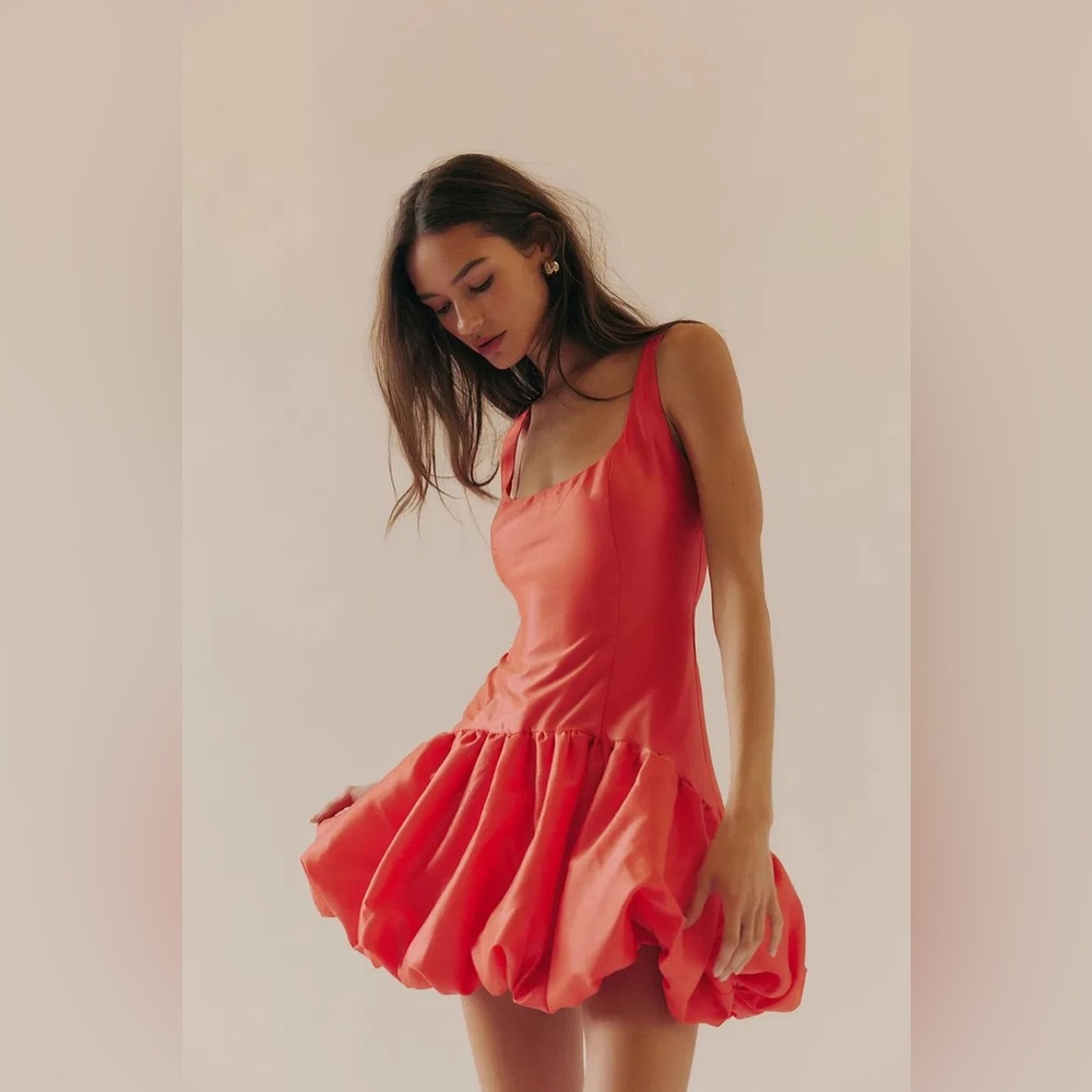Hutch x Free People The Ridge Mini Dress in Red Guava
